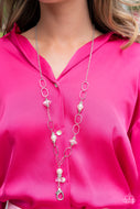 Creative Couture - White Pearl Lanyard Necklace Paparazzi