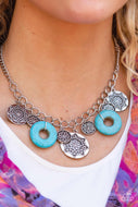 Western Zen - Blue Crackle Necklace Paparazzi