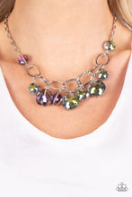 Load image into Gallery viewer, Rhinestone River - Multi-Color Oil Spill Necklace
