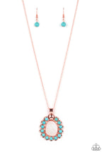 Load image into Gallery viewer, Sahara Sea - Copper Blue Crackle Necklace Paparazzi
