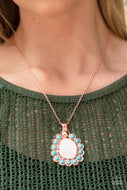 Sahara Sea - Copper Blue Crackle Necklace Paparazzi