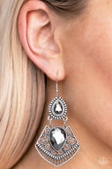 Royal Remix - Silver Hematite Earrings Paparazzi