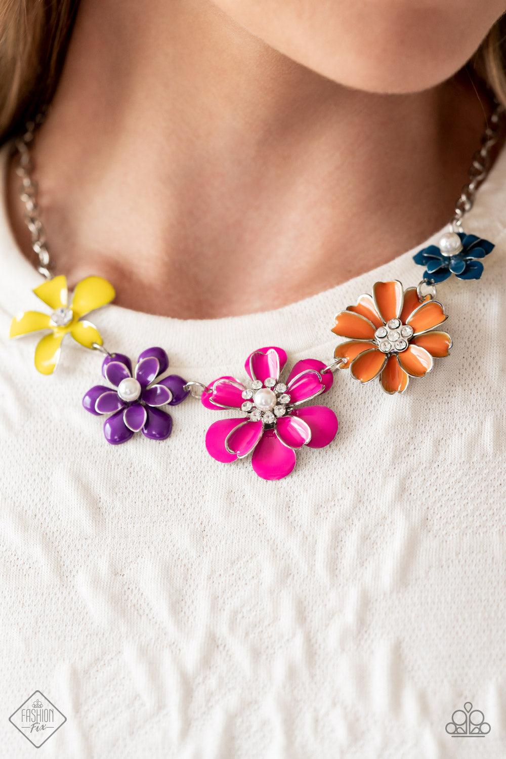 Floral Reverie - Multi-Color Fashion Fix Necklace