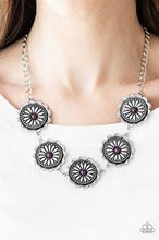 Load image into Gallery viewer, Me-dallions, Myself and I Purple Flower Necklace Paparazzi
