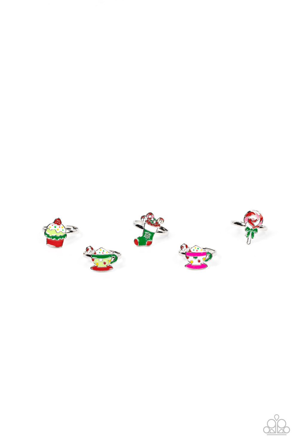 Starlet Shimmer Christmas Sweets Rings - 5 Pack