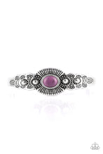 Load image into Gallery viewer, Wide Open Mesas - Purple Cuff Silver Bracelet
