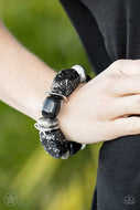 Glaze of Glory - Black Stretchy Blockbuster Bracelet Paparazzi