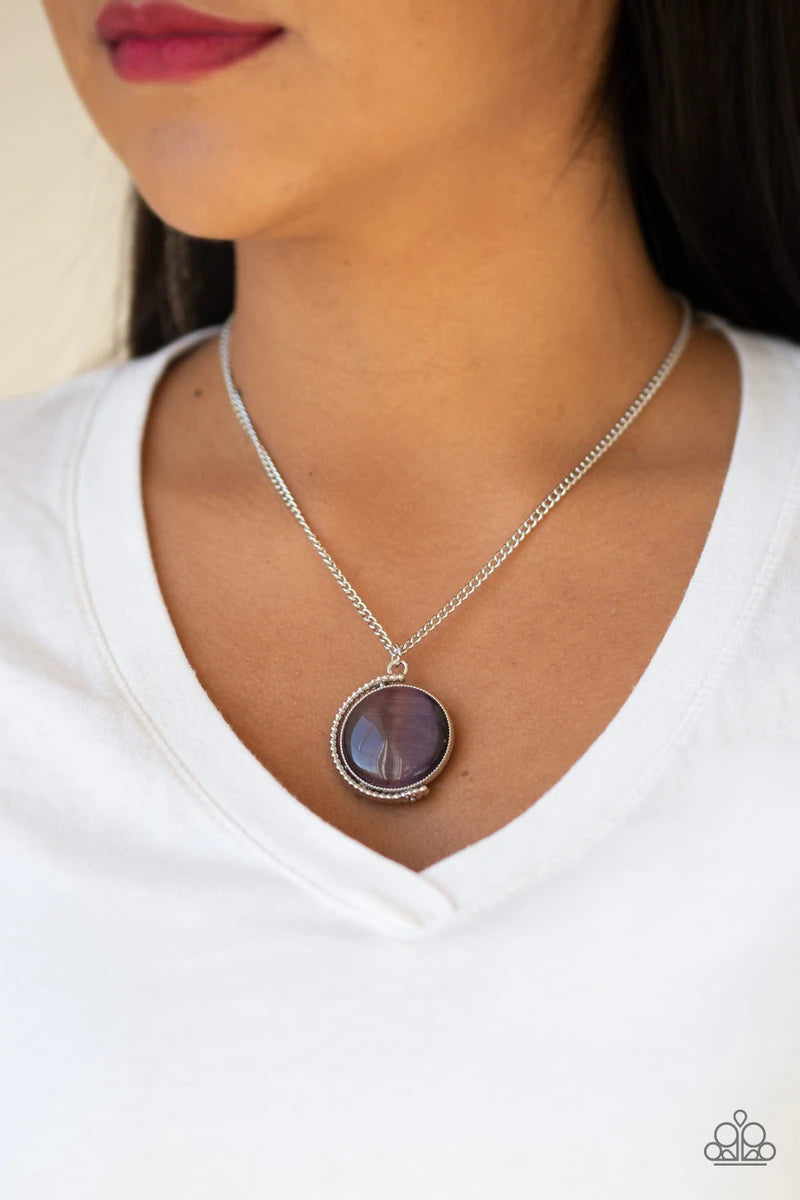 Luminous Lagoon Purple Moonstone Necklace Paparazzi