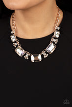 Load image into Gallery viewer, Flawlessly Famous - Multi-color Rose Gold Life of the Party Necklace Paparazzi
