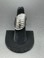 Gunmetal Black Shell Look Ring Paparazzi