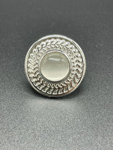 Load image into Gallery viewer, White Moonstone Circle Silver Ring Paparazzi
