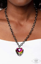 Load image into Gallery viewer, Flirtatiously Flashy Multi Heart Necklace Paparazzi
