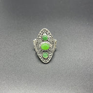 Malibu Mystic Triple Green Moonstone Ring Paparazzi