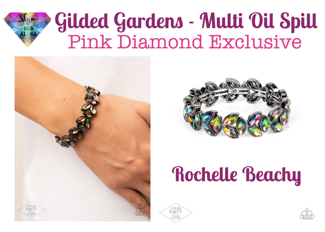 Gilded Gardens - Multi-Color Pink Diamond Bracelet