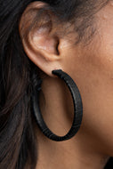 Leather- Clad Legend - Black Hoops Paparazzi
