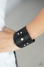 Load image into Gallery viewer, Orange County Black Urban Leather Bracelet Paparazzi
