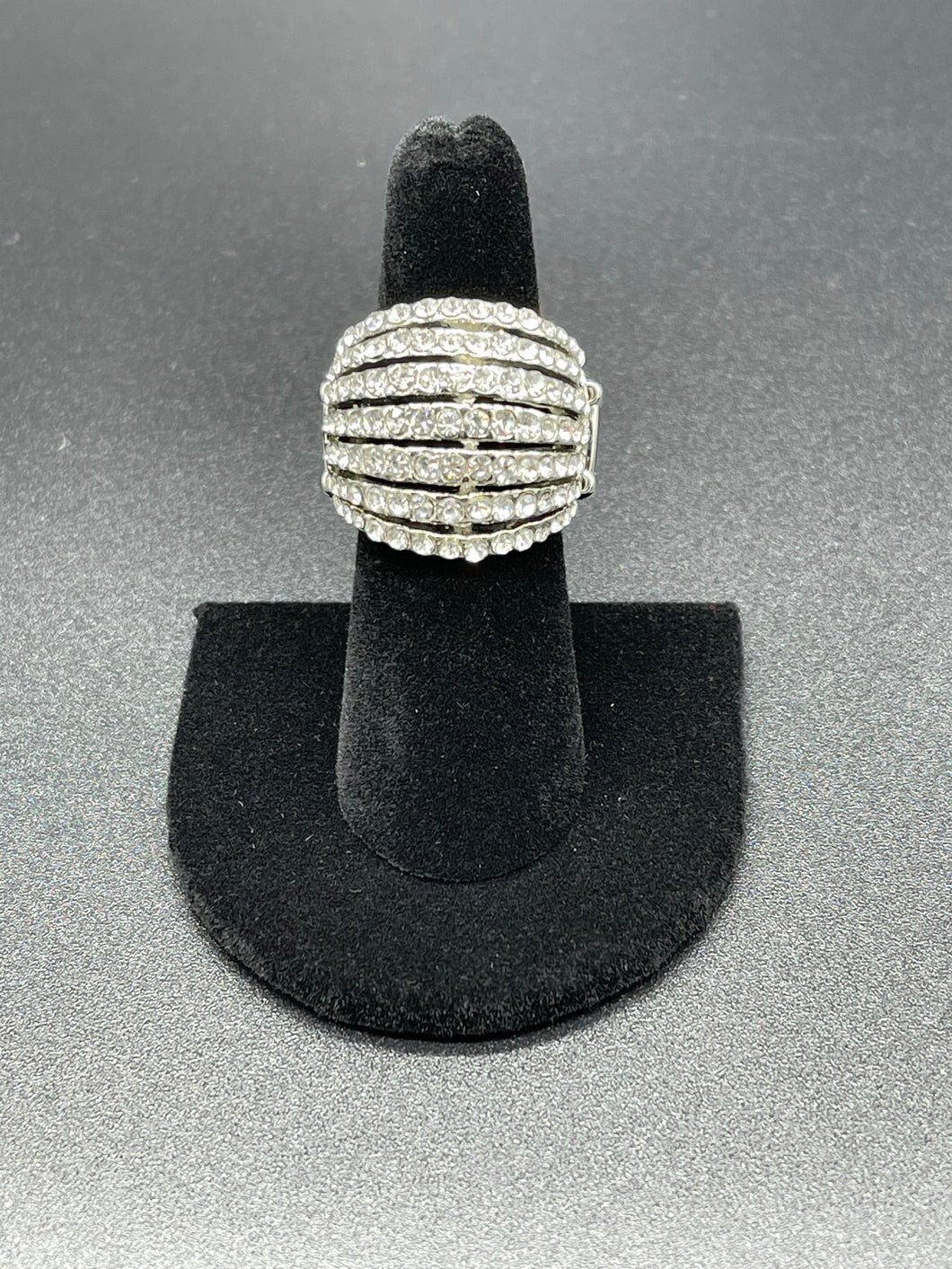 Silver Diamond Layered Ring Paparazzi